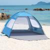OutdoorMaster Beach Tent for 3/4 Person – Easy Setup Sun Shade Shelter, Portable Beach Shade Sun Canopy with UPF 50+ UV Protection, Removable Skylight Family Size(Blue)