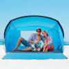 OutdoorMaster Beach Tent for 3-4 Person – Easy Setup and Portable Beach Shade Sun Shelter Canopy with UPF 50+ UV Protection Removable Skylight Family Size – Green(Blue)