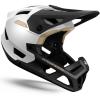 OutdoorMaster Full Face Mountain Bike Helmet for Men & Women-Two Removable Chin Pad Mountain Bike Helmet Grizzly, Ventilation Lightweight Racing Downhill DH BMX MTB Helmet(Pearl White)
