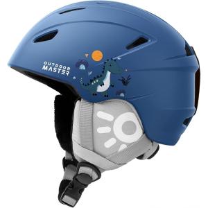 OutdoorMaster Anoa Kids Ski Helmet – Adjustable Snowboard Helmet – Durable PC Shell, Shock-Absorbing EPS Core & Cooling Vents – Certified Snow Sports Helmet for Boys, Girls & Youth(Blue)