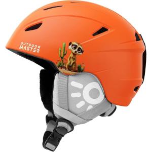 OutdoorMaster Anoa Kids Ski Helmet – Adjustable Snowboard Helmet – Durable PC Shell, Shock-Absorbing EPS Core & Cooling Vents – Certified Snow Sports Helmet for Boys, Girls & Youth(Orange)