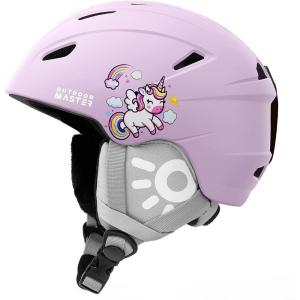 OutdoorMaster Anoa Kids Ski Helmet – Adjustable Snowboard Helmet – Durable PC Shell, Shock-Absorbing EPS Core & Cooling Vents – Certified Snow Sports Helmet for Boys, Girls & Youth(Pink)