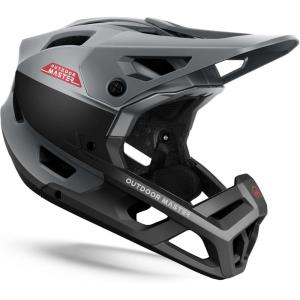 OutdoorMaster Full Face Mountain Bike Helmet for Men & Women-Two Removable Chin Pad Mountain Bike Helmet Grizzly, Ventilation Lightweight Racing Downhill DH BMX MTB Helmet(Slate Grey)