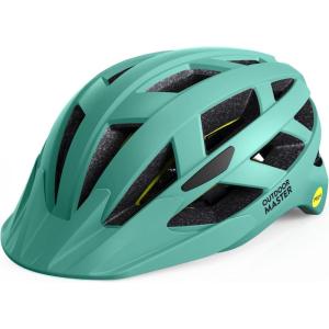 OutdoorMaster Gem Recreational MIPS Cycling Helmet – Two Removable Liners & Ventilation in Multi-Environment – Bike Helmet in Mountain, Motorway for Youth & Adult(Mint Green)