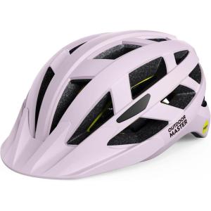 OutdoorMaster Gem Recreational MIPS Cycling Helmet – Two Removable Liners & Ventilation in Multi-Environment – Bike Helmet in Mountain, Motorway for Youth & Adult(Misty Sakura)