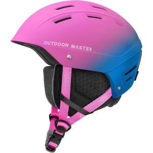 OutdoorMaster Kelvin II Ski Helmet – Snow Sport Helmet Snowboard Helmet for Men Women & Youth(Gradient Pink Blue)