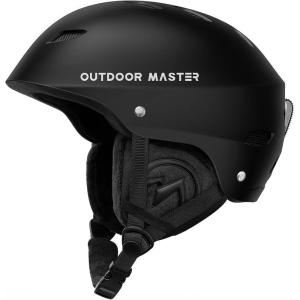 OutdoorMaster Kelvin Ski Helmet – Snowboard Helmet for Men, Women & Youth(Black)
