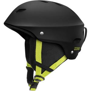 OutdoorMaster Kelvin Ski Helmet – Snowboard Helmet for Men, Women & Youth(Black+lemon)