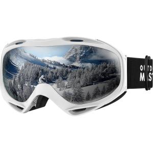OutdoorMaster OTG Ski Goggles – Over Glasses Ski/Snowboard Goggles for Men, Women & Youth – 100% UV Protection(A1-vlt 10% Mattewhiteframe)