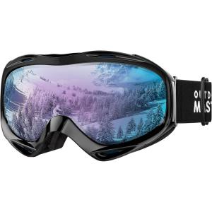 OutdoorMaster OTG Ski Goggles – Over Glasses Ski/Snowboard Goggles for Men, Women & Youth – 100% UV Protection(Sapphire Vlt 40%)