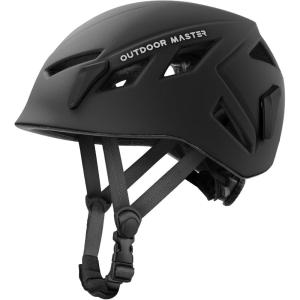 OutdoorMaster Rock Climbing Helmet Adults Mountaineering Helmet Arborist Helmet Hiking Caving Search and Rescue Tree Climbing Helmet Adjustable(Matte Black)
