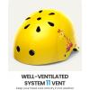 OutdoorMaster Youth & Kids Bike Helmet -Beetles Jr.Adjustable Multi-Sports Skateboard Helmet with Removable Liners for Balance Bike, Toddler Scooter(Giraffes Yellow)