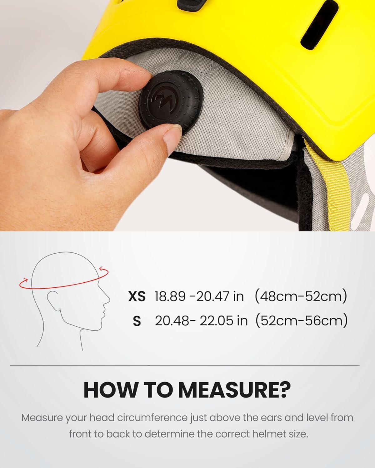 imageOutdoorMaster Kids Ski Helmet MIPS Snow Helmet for Boys Girls amp Youth with Durable PC Shell amp 12 VentsMatte Yellow