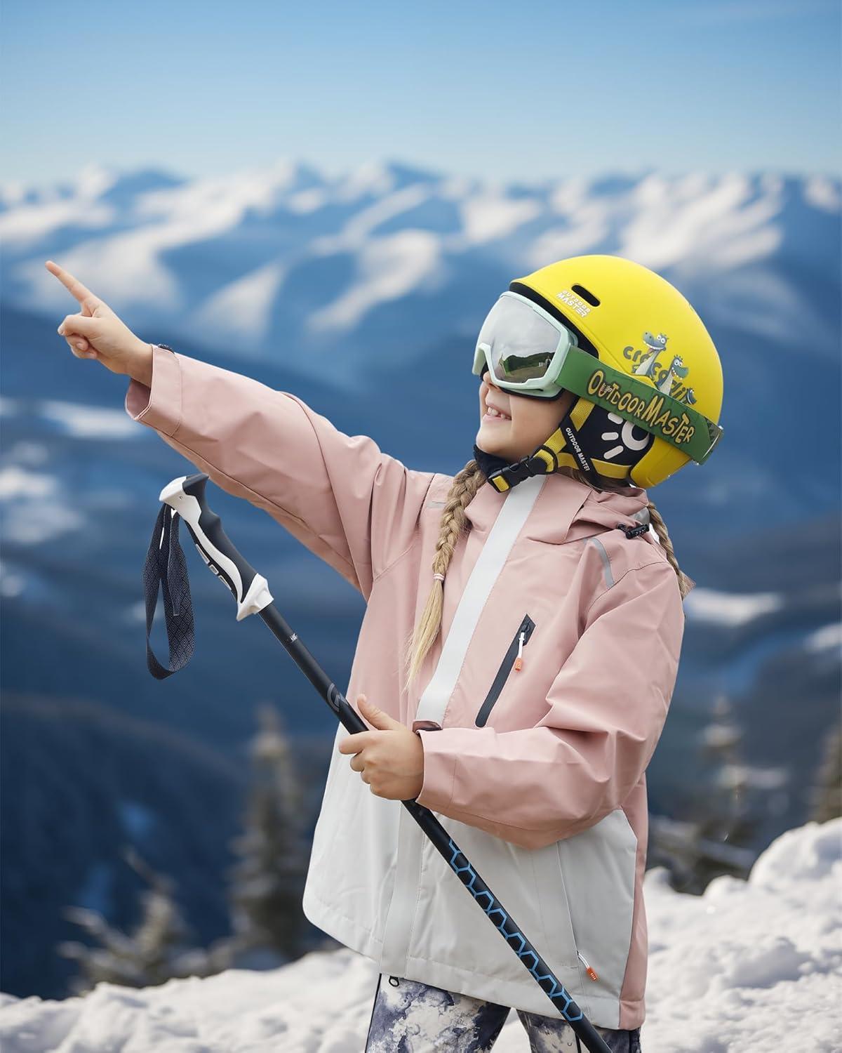 imageOutdoorMaster Kids Ski Helmet MIPS Snow Helmet for Boys Girls amp Youth with Durable PC Shell amp 12 VentsMatte Yellow