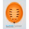 OutdoorMaster Kids Ski Helmet – MIPS Snow Helmet for Boys, Girls & Youth with Durable PC Shell & 12 Vents(Glossy Dark Orange)