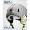 OutdoorMaster Kids Ski Helmet – MIPS Snow Helmet for Boys, Girls & Youth with Durable PC Shell & 12 Vents(Matte Grey)
