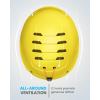 OutdoorMaster Kids Ski Helmet – MIPS Snow Helmet for Boys, Girls & Youth with Durable PC Shell & 12 Vents(Matte Yellow)