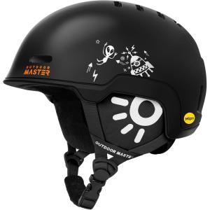 OutdoorMaster Kids Ski Helmet – MIPS Snow Helmet for Boys, Girls & Youth with Durable PC Shell & 12 Vents(Matte Black)