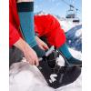 OutdoorMaster Thermolite Merino Wool Ski Socks, Compression Thermal Snowboarding Socks for Men & Women, Cold Weather(Black+gray+cyan)