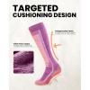 OutdoorMaster Thermolite Merino Wool Ski Socks, Compression Thermal Snowboarding Socks for Men & Women, Cold Weather(Pink)