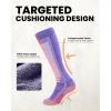 OutdoorMaster Thermolite Merino Wool Ski Socks, Compression Thermal Snowboarding Socks for Men & Women, Cold Weather(Purple)