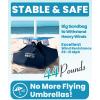 OutdoorMaster Beach Umbrellas for Sand with Sandbag & Anchor, 7.2ft Adjustable Umbrella for Beach Heavy Duty Wind, Portable UPF50+ Sunshade with Carry Bag for Patio(Turquoise Striped Cup Holder)