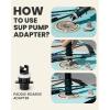OutdoorMaster Inflatable Boat Sup Pump Adapter & Air Hose Kit, Electric Paddle Board Pump Sup Air Pump Accessories with 7 Air Valve Nozzles for Inflatable Stand Up Paddle Board/Boat/Tent/Pool