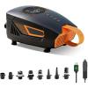 OutdoorMaster Shark 3 Mini 74Wh Portable Paddle Board Pump Electric, 5’30” Fast Inflation, Rechargeable SUP Air Pump, Auto-Off & Deflation, 20PSI 12V/15.8V DC & Type-C Input, 8 Nozzles for Inflatables