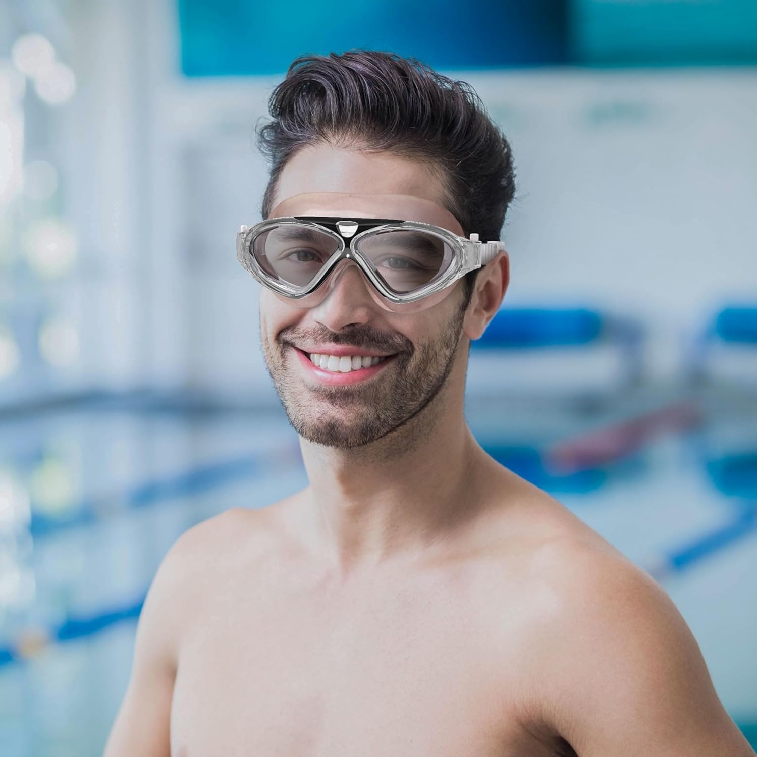 image:imageOutdoorMaster Swim Mask Wide View Swimming Mask amp Goggles Antifog WaterproofAblack