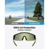 OutdoorMaster Hawk Kids Polarized Sunglasses, Kids Baseball Sunglasses with UV Protection for Girls & Boys 6-14(Black Frame Revo Blue)