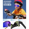 OutdoorMaster Hawk Kids Polarized Sunglasses, Kids Baseball Sunglasses with UV Protection for Girls & Boys 6-14(Black Frame Revo Blue)