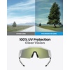 OutdoorMaster Hawk Kids Polarized Sunglasses, Kids Baseball Sunglasses with UV Protection for Girls & Boys 6-14(White Frame Revo Blue)