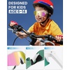 OutdoorMaster Hawk Kids Polarized Sunglasses, Kids Baseball Sunglasses with UV Protection for Girls & Boys 6-14(White Frame Revo Pink)