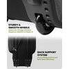 OutdoorMaster Padded Golf Travel Bag with Reinforced Wheels, 900D Heavy Duty Oxford Wear-Resistant and Waterproof Golf Travel Case, Soft-Sided Golf Club Bag, Shoes and Accessories Compartment(Black)