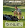 OutdoorMaster Padded Golf Travel Bag with Reinforced Wheels, 900D Heavy Duty Oxford Wear-Resistant and Waterproof Golf Travel Case, Soft-Sided Golf Club Bag, Shoes and Accessories Compartment(Blue)