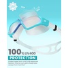 OutdoorMaster Swim Mask – Wide View Swimming Mask & Goggles Anti-fog Waterproof(A-blue Mirror)