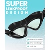 OutdoorMaster Swim Mask – Wide View Swimming Mask & Goggles Anti-fog Waterproof(Bg-blue Mirror)