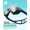 OutdoorMaster Swim Mask – Wide View Swimming Mask & Goggles Anti-fog Waterproof(B-silver)
