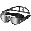 OutdoorMaster Swim Mask – Wide View Swimming Mask & Goggles Anti-fog Waterproof(B-silver)