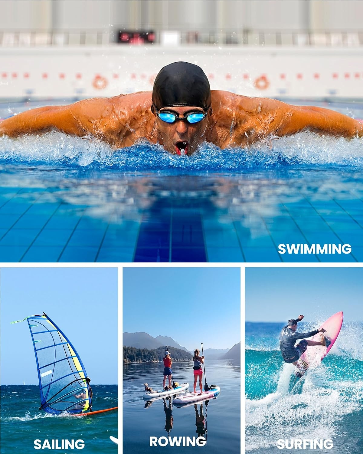image:imageOutdoorMaster Goby Swim Goggles Antifog Swimming Goggles No Leaking UV Protetion Adults Men Women YouthMirrored Silver