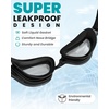 OutdoorMaster Goby Swim Goggles, Anti-fog Swimming Goggles No Leaking UV Protetion Adults Men Women Youth(Clear Black)