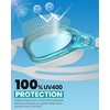 OutdoorMaster Goby Swim Goggles, Anti-fog Swimming Goggles No Leaking UV Protetion Adults Men Women Youth(Light Blue)