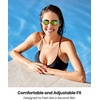 OutdoorMaster Goby Swim Goggles, Anti-fog Swimming Goggles No Leaking UV Protetion Adults Men Women Youth(Mirrored Green)