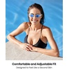 OutdoorMaster Goby Swim Goggles, Anti-fog Swimming Goggles No Leaking UV Protetion Adults Men Women Youth(Mirrored Silver)