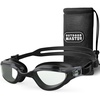 OutdoorMaster Goby Swim Goggles, Anti-fog Swimming Goggles No Leaking UV Protetion Adults Men Women Youth(Clear Black)