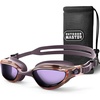 OutdoorMaster Goby Swim Goggles, Anti-fog Swimming Goggles No Leaking UV Protetion Adults Men Women Youth(Plum)