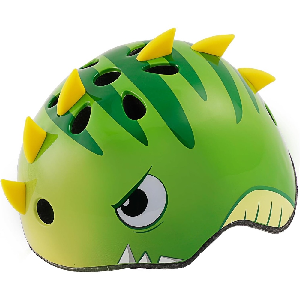 image:imageOutdoorMaster Kids Bike Helmet Protective Adjustable Lightweight Comfortable MultiSport for Boys and Girls 2 SizesDinosaur Green