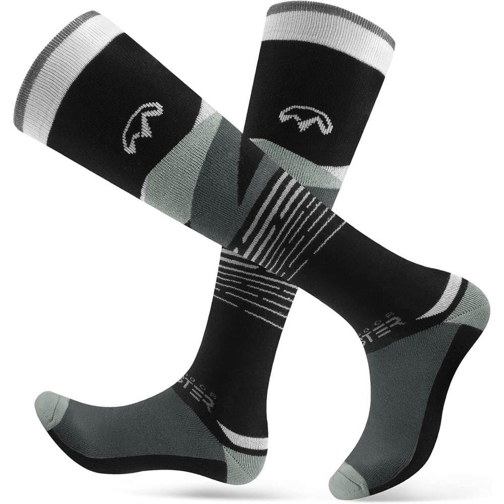 image:imageOutdoorMaster Ski Socks 2Pair Pack Skiing and Snowboarding Thermal Socks for Men with NonSlip Cuff DesignBlack