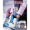 OutdoorMaster Merino Wool Ski Socks for Kids, Boys & Girls, Thermal Winter Warm Snowboarding Socks for Cold Weather(Blue Mountains – 2 Pack)