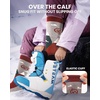 OutdoorMaster Merino Wool Ski Socks for Kids, Boys & Girls, Thermal Winter Warm Snowboarding Socks for Cold Weather(Christmas – 2 Pack)